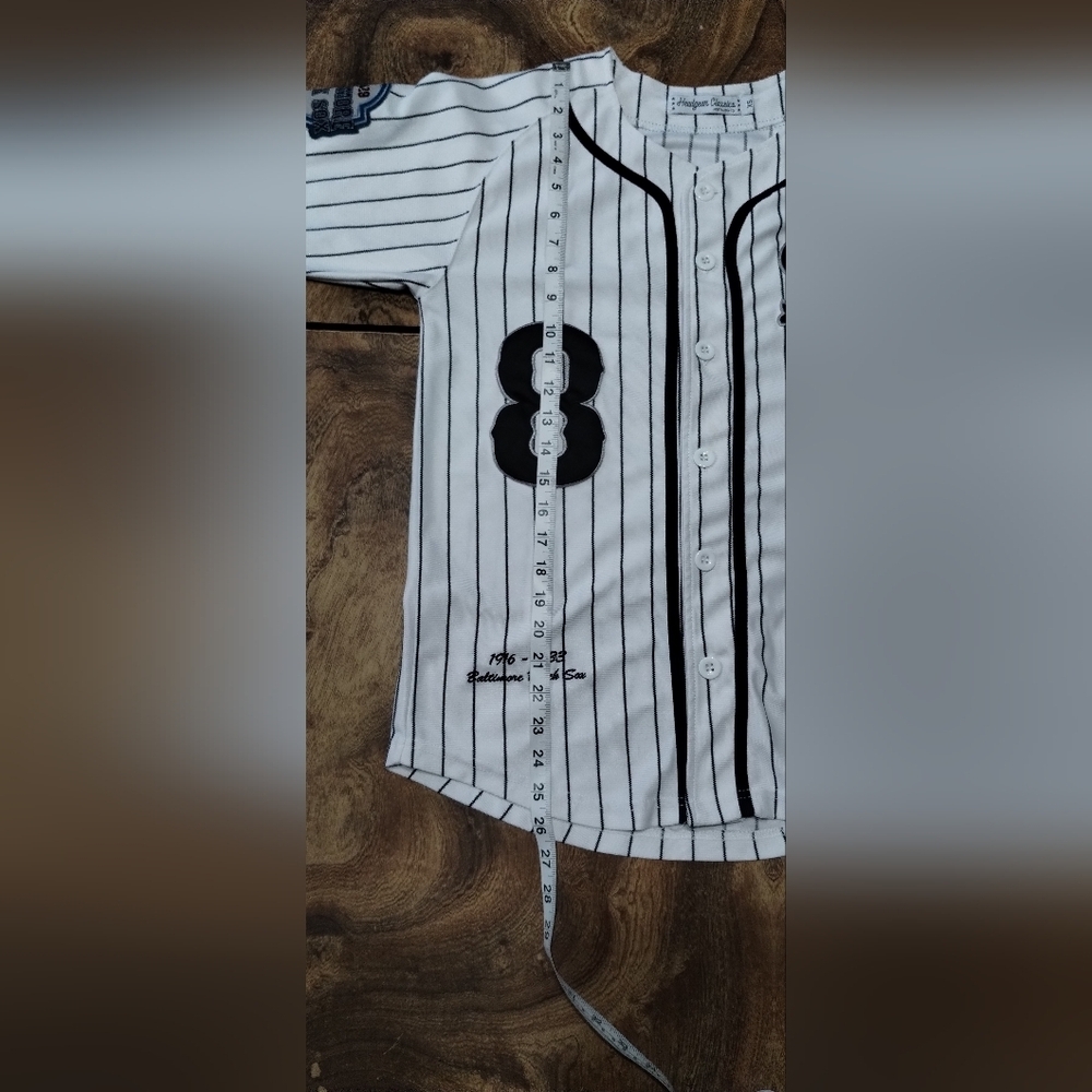 Baltimore Black Sox League Full Button Pinstripe Jersey Size (SX) - Picture 3 of 11